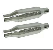 Slp Bullet Race Exhaust Muffler 2.5 Inlet Outlet Loud Mouth 2-pc Set