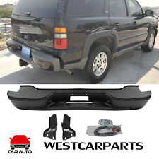 Complete Black Rear Bumper Assembly For 00-06 Chevy Tahoe Suburban Gmc Yukon Xl