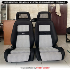 Racing Seat Universal Model Recaro Lx White Black Jdm Pair Left Right