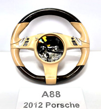  10-16 Oem Porsche Panamera 970 Steering Wheel Leather Beige W Switch Note