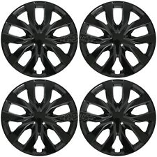 17 Black Set Of 4 Wheel Covers Full Rim Hub Caps Fit R17 Tire Steel Wheels