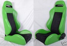 1 Pair Green Black Racing Seat Reclinable Sliders All Ford Mustang