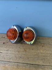 2 Beautifully- Made Nos Kd725 Amber Glass Lens Marker Lights-air Stream Rv