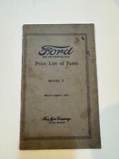 Ford Model T 1923 Price List Of Parts