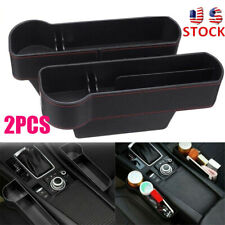 2x Auto Car Seat Gap Catcher Storage Pu Box Organizer Cup Crevice Pocket Stowing