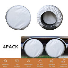 4 Pack Tire Covers Wheel Waterproof Cover Uv Sun Rain Snow Protector For Suv Rv