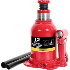 Big Red Torin Welded Hydraulic Stubby Low Profile Bottle Jack 12 Ton Red