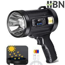 Hbn Rechargeable Spotlight Handheld Hunting Flashlight Led Spot Light Solar