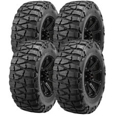 Qty 4 35x12.50r18lt Nitto Mud Grappler 123q Load Range E Black Wall Tires