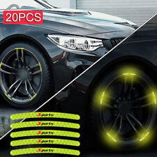 20pcs Car Wheel Hub Reflective Sticker Tire Rim Reflective Strips Night Driving