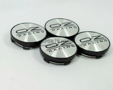 New 4x60mm Wheel Center Caps Hub Caps Rim Caps Badges Decals Oz Racing Black Red