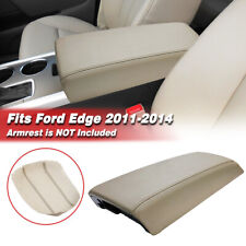 Fit 2011-2014 Ford Edge Center Console Lid Armrest Vinyl Leather Cover Trim Dune