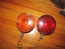 Pair Of Guide D6-52b Fender Mount Signal Lights Off Of 1957 Chevy Lcf Truck