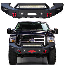 Vijay For 2005-2007 Ford F250 F350 Front Bumper Steel With Winch Plate Lights
