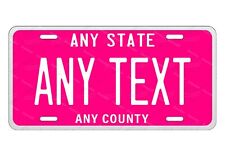 Any Text Any Color Customize License Metal Plate Tag Auto Car Bicycle Atv Bike