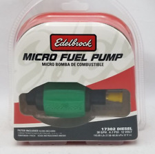 Edelbrock Micro Fuel Pump 17302 Diesel Filter Included 38 Gph 4-7 Psi 12v New
