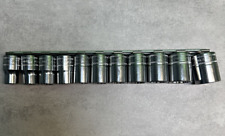 New Snap-on 11 Piece 12 Drive 12-point Metric Flank Drive Shallow Socket Set