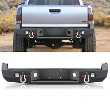 Fit For 2005-2015 Toyota Tacoma Textured Rear Bumper W License Plate Hole