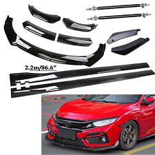 For Honda Civic Hatchback Front Bumper Spoiler Body Kit Side Skirtstrut Rods