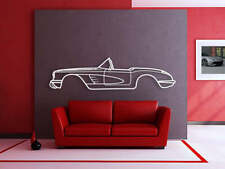 Wall Art Home Decor 3d Acrylic Metal Car Auto Poster Usa 1960 Corvette