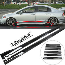 86.6 Gloss Black Side Skirts Extention Body Kit For Honda Civic Si Accord