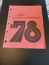 Vintage 1978 Dupont Automotive Auto Car Finish Paint Chips Book Colors