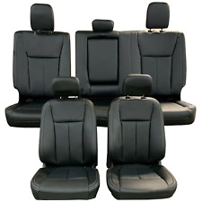 For 2015-2022 Ford F150 Crew Cab Full Set Custom Seat Covers Synthetic Leather
