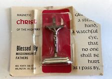 Vtg Dashboard Magnet Christ Jesus Statue Blessed Dash Accessory Wpackaging