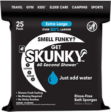 Skunky Xl No Rinse Bathing Wipes Cleans Without A Shower Fast Easy 25 Count