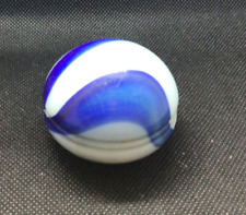 Vintage Glass Slag Marble Gear Shift Knob Blue Swirl Akro Agate