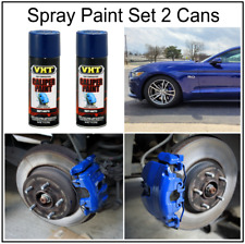 Brake Caliper Blue Spray Paint Drums Rotors Engine Heat Resistant Coating 2 Cans