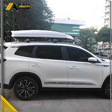 White 14 Ft Abs Car Roof Top Box Cargo Luggage Carrier 2 Locks Toolless Install