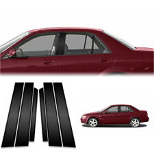 6pc Carbon Fiber Pillar Post Trim Fits 2000-2003 Mazda Protege 4dr