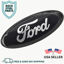1 Black Chrome 2005-2014 Ford F150 Front Grille Tailgate 9 Inch Oval Emblem