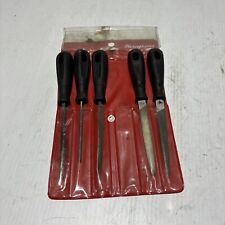 Snap On Tools 5pc Black Hard Grip Key File Set In Pouch Hbf100