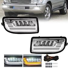 Led Fog Lights Bumper Lamps With Drl For 1998-2007 Toyota Land Cruiser 100 Lc100