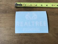 Realtree Fishing White Vinyl Logo Antlers Stickerdecal Approx 5.5