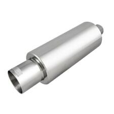 Dc Sports Universal Stainless Straight Tip Muffler 2.5 Inlet 4 Outlet