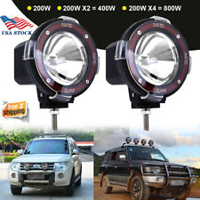 200w 7 Inch Round Led Headlights Off Road Drl Work Lights For Jeep Suv Truck
