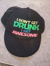 Cobra Vintage I Dont Get Drunk I Get Awesome Trucker Hat Snapback
