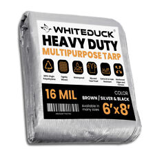 Whiteduck Super Heavy Duty Poly Tarp 16 Mil - Waterproof Canopy Cover Tarpaulin
