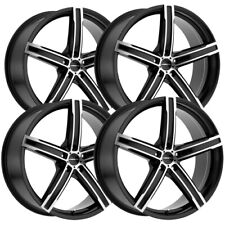 Set-4 Vision 469 Boost 15x6.5 5x100 38mm Blackmachined Wheels Rims 15 Inch