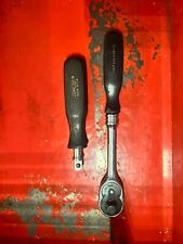 Snap On Vintage Black Hard Handle Ratchet And Hand Extension