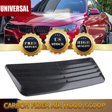 Universal Carbon Style Car Hood Vent Scoop Louver Scoop Cover Air Flow Intake Us