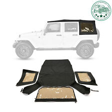 Replacement Black Soft Top W Windows 9085235 For 10-18 Jeep Wrangler Unlimited