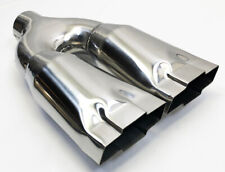 Exhaust Tip 2.25 Inlet 4.75 Outlet 13.75 Long Dual Chevy Bowtie Stainless Wes