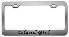 Island Girl Girly Steel License Plate Frame Car Suv E11