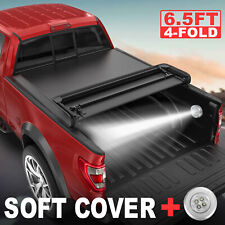 4-fold 6.4ft6.5ft Bed Truck Tonneau Cover For 2003-23 Dodge Ram 1500 2500 3500