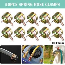 50pcs 11mm 0.43 Fuel Line Hose Spring Clips Water Pipe Air Tube Clamps