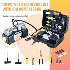 Omt Tire Repair Kit With Air Compressor For Raft Leaks And Auto Truck Bike Flats